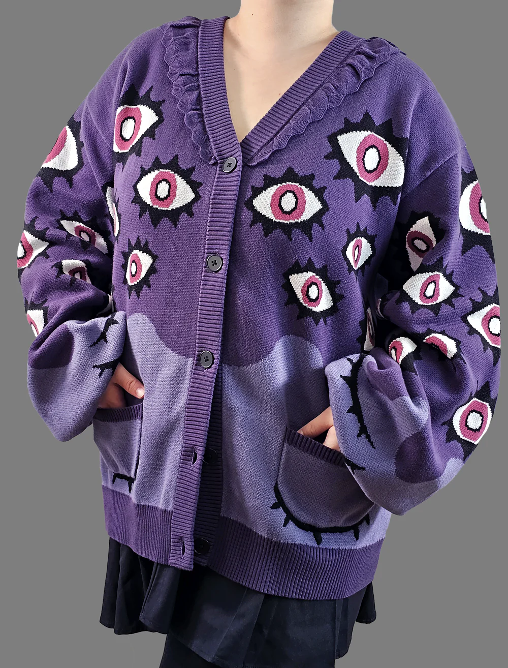 Abyss Cardigan – 100% Cotton Heavyweight Knit - Image 3