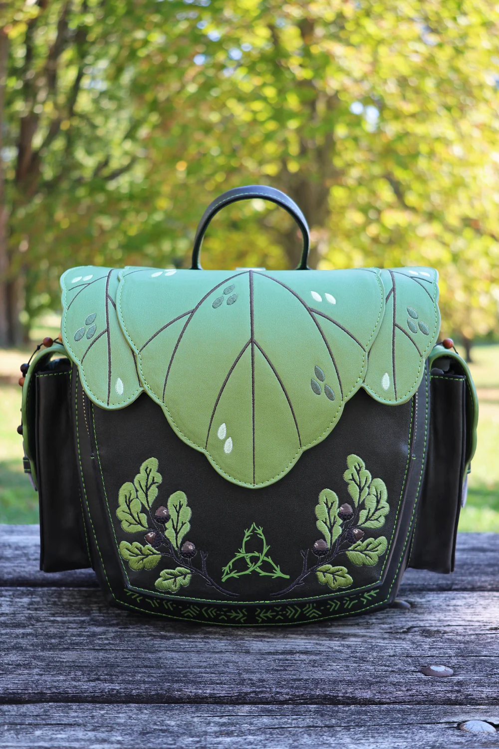 Druid Backpack | Leafy Fantasy Bag with Custom Zipper and Oak Lining, SHIPS Q2 2026 - Image 3