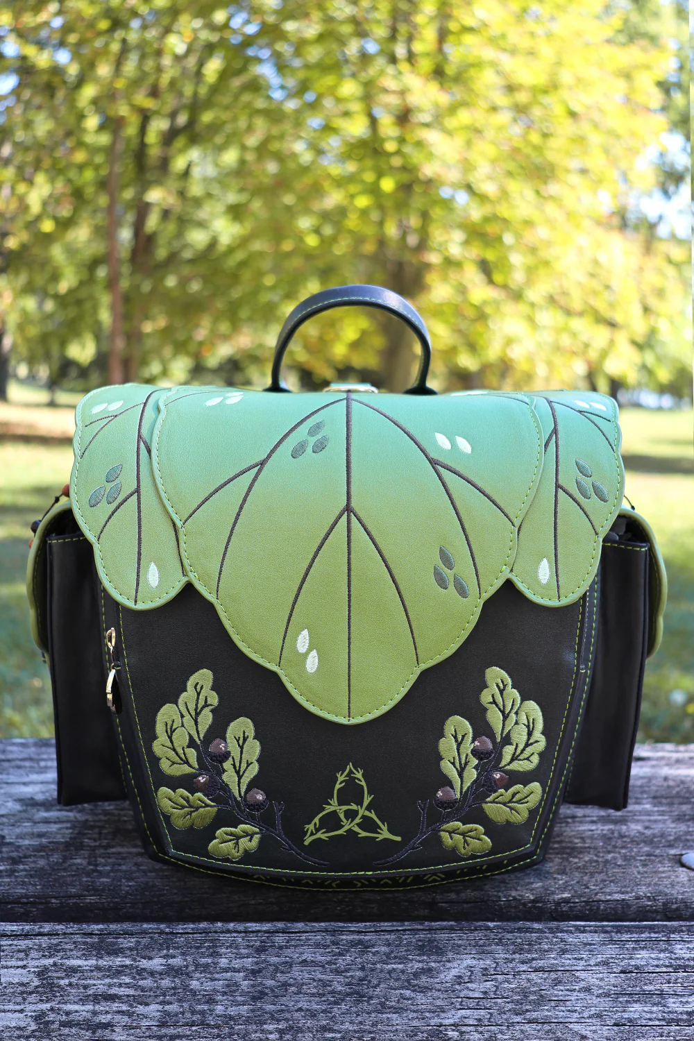 Druid Backpack | Leafy Fantasy Bag with Custom Zipper and Oak Lining, SHIPS Q2 2026 - Image 6