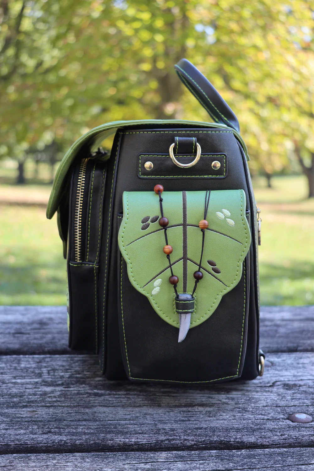Druid Backpack | Leafy Fantasy Bag with Custom Zipper and Oak Lining, SHIPS Q2 2026 - Image 7