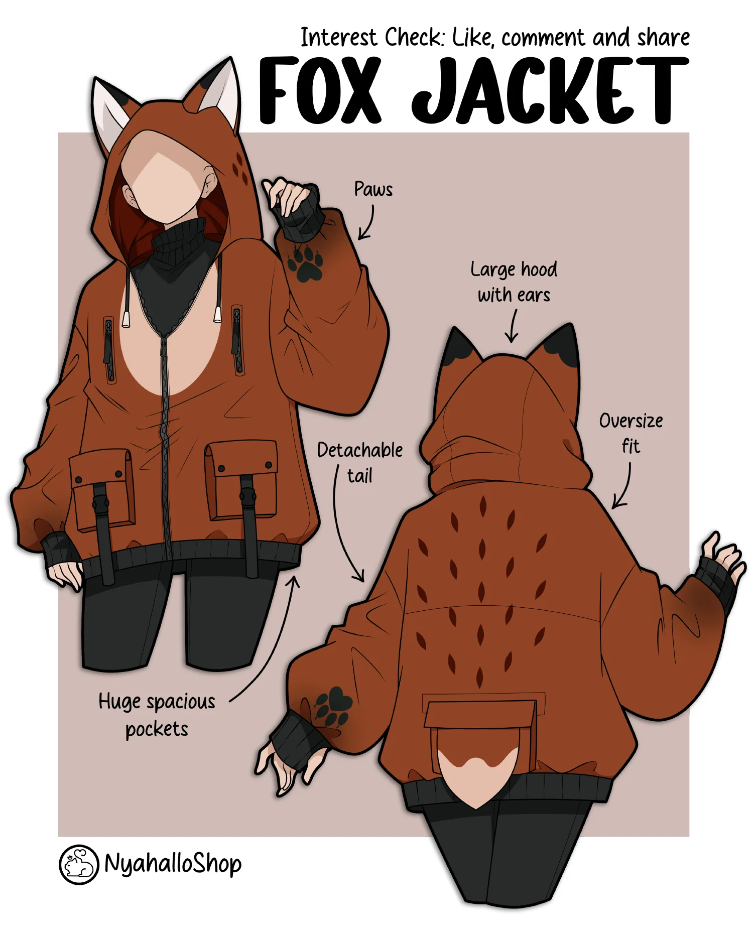 Fox Jacket | Oversized Unisex Fit [Pre-Sample Pre-Order]