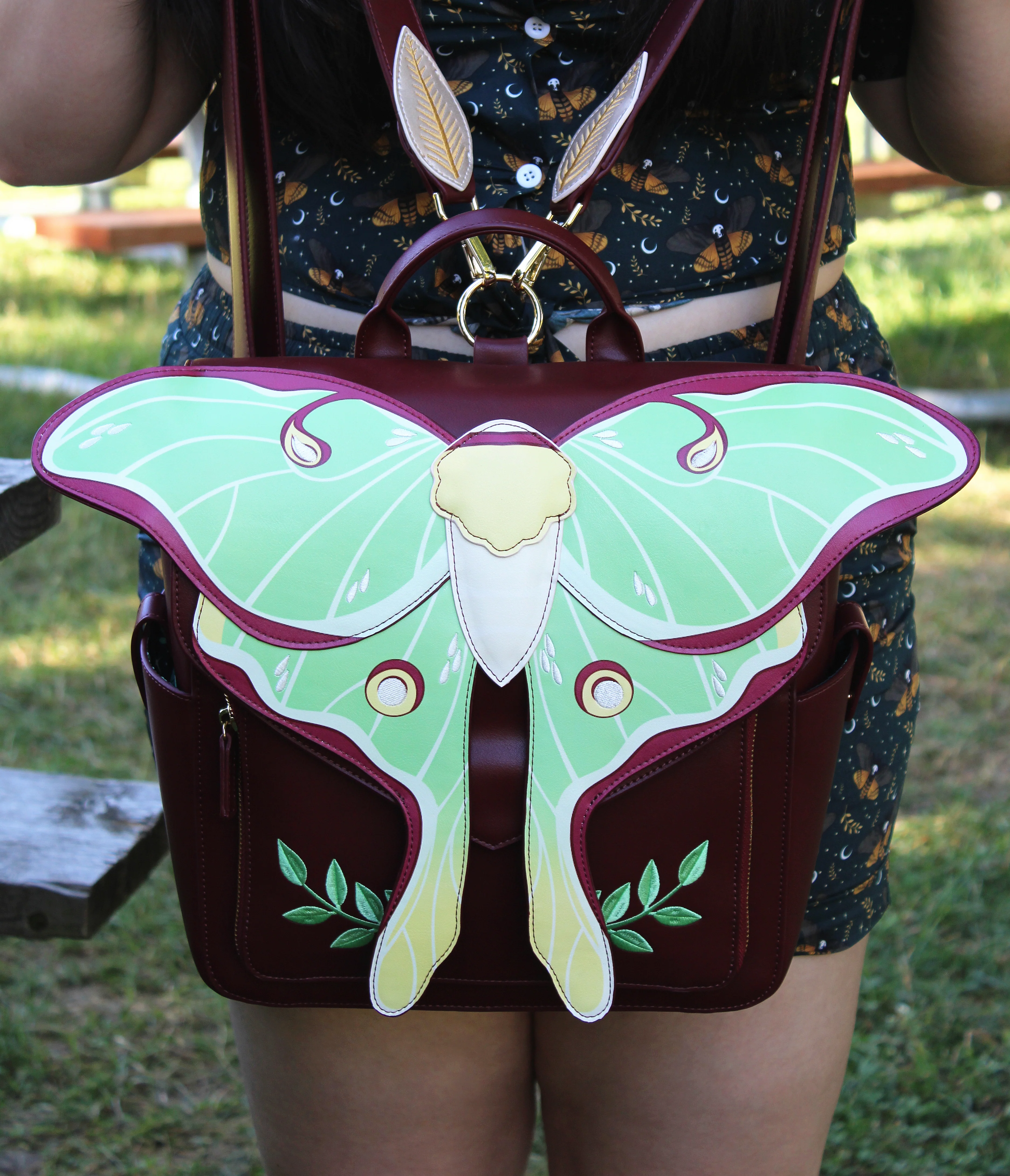 Luna Moth Convertible Bag | Spacious, Whimsical Backpack [PRE-ORDERS CLOSED, Ships Q2 2026] - Image 5