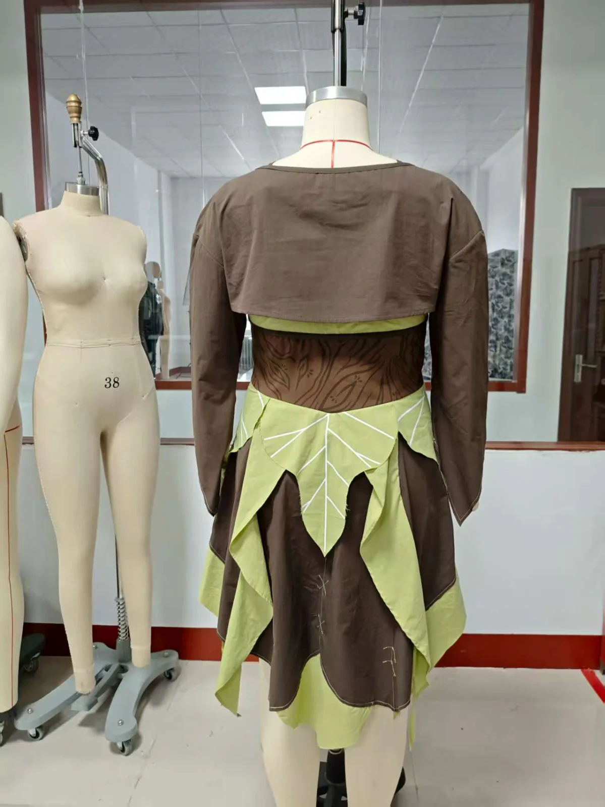 Mossy Forest Dress | Layered Woodland Fairycore Gown with Corset and Shrug [Interest Check] - Image 3