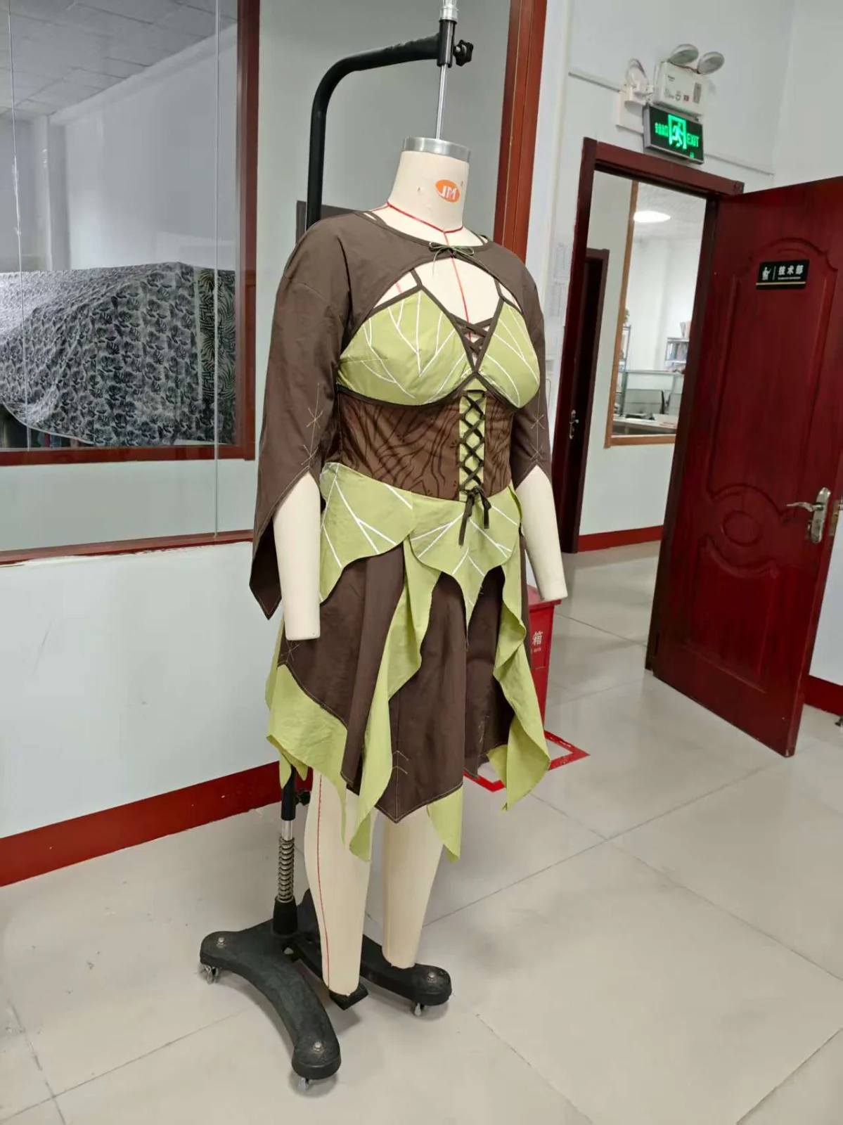 Mossy Forest Dress | Layered Woodland Fairycore Gown with Corset and Shrug [Interest Check] - Image 5