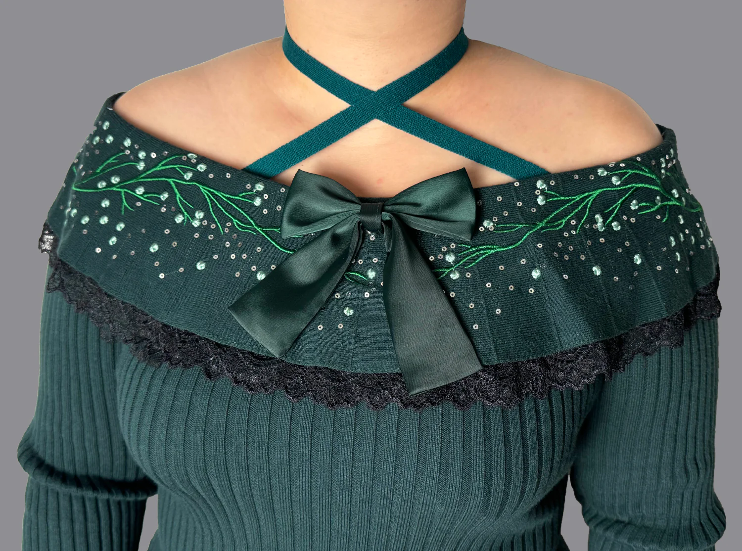 Underwater Witch Bodycon Sweater Dress - Image 7