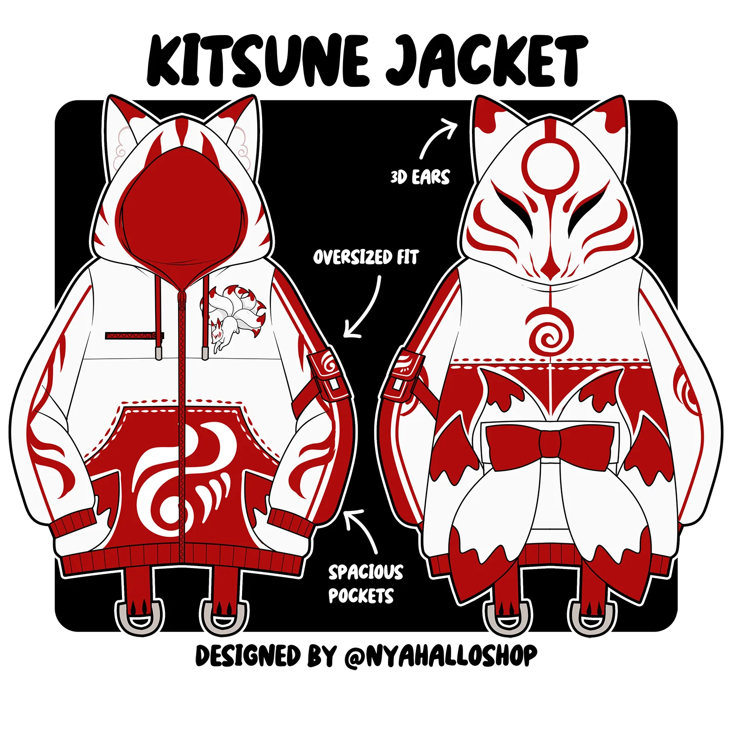 White Kitsune Jacket | Unisex Fit (Design Phase Pre-order)